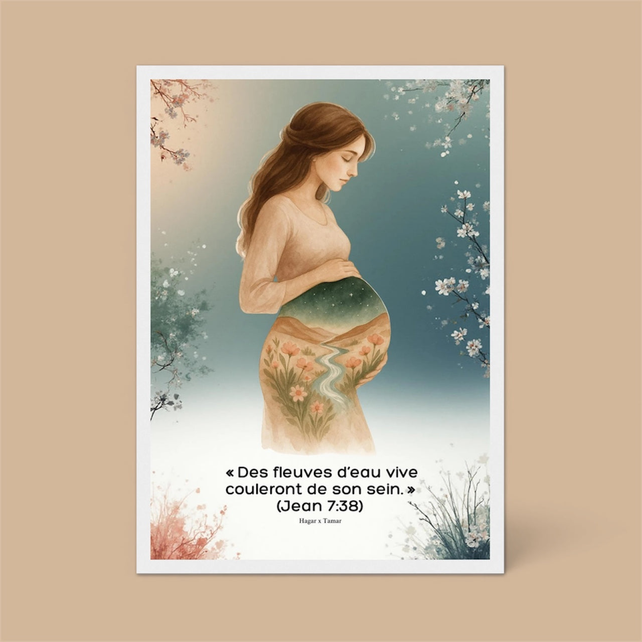 Poster biblique encadrée – Jean 7:38