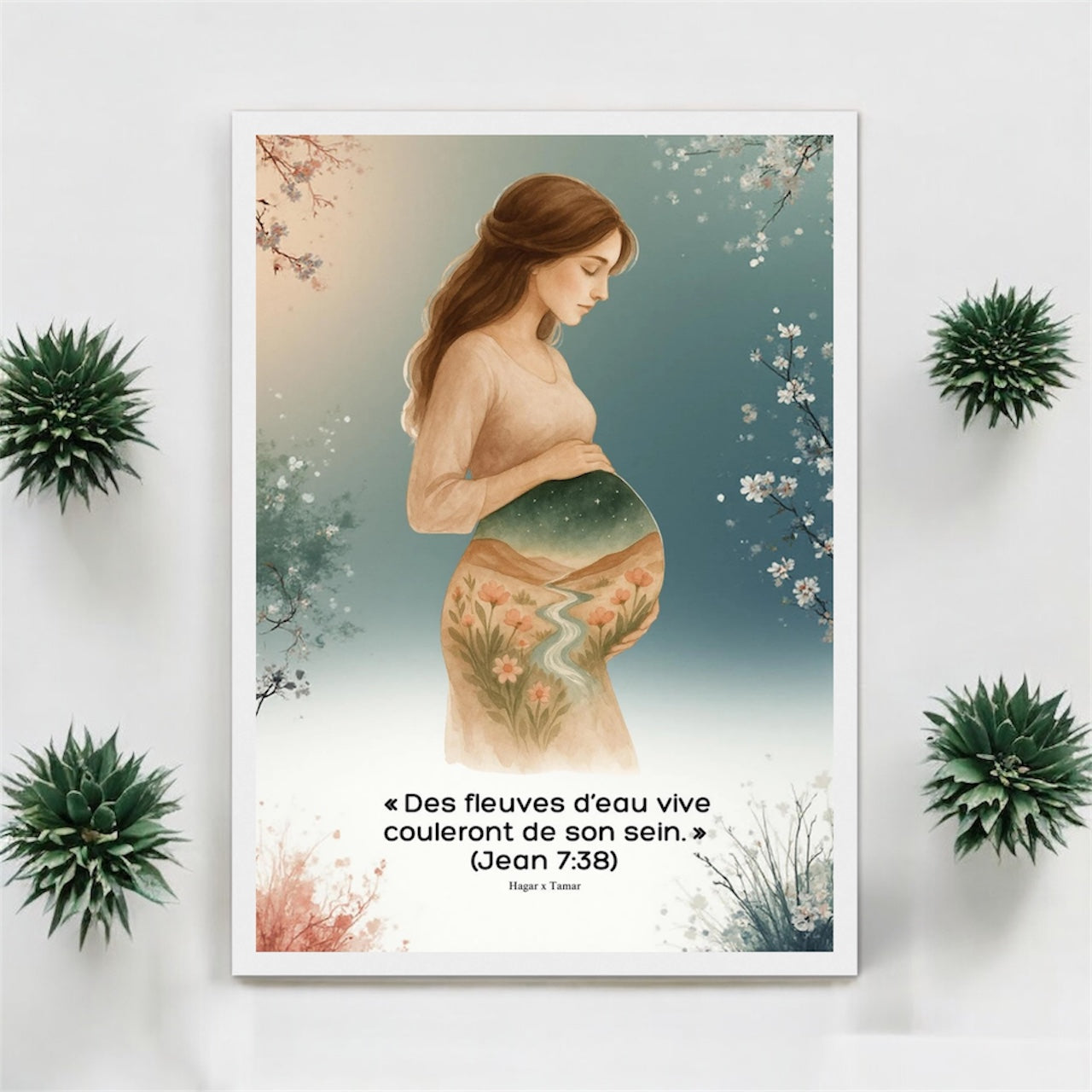 Poster biblique encadrée – Jean 7:38