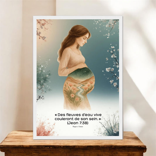 Poster biblique encadrée – Jean 7:38