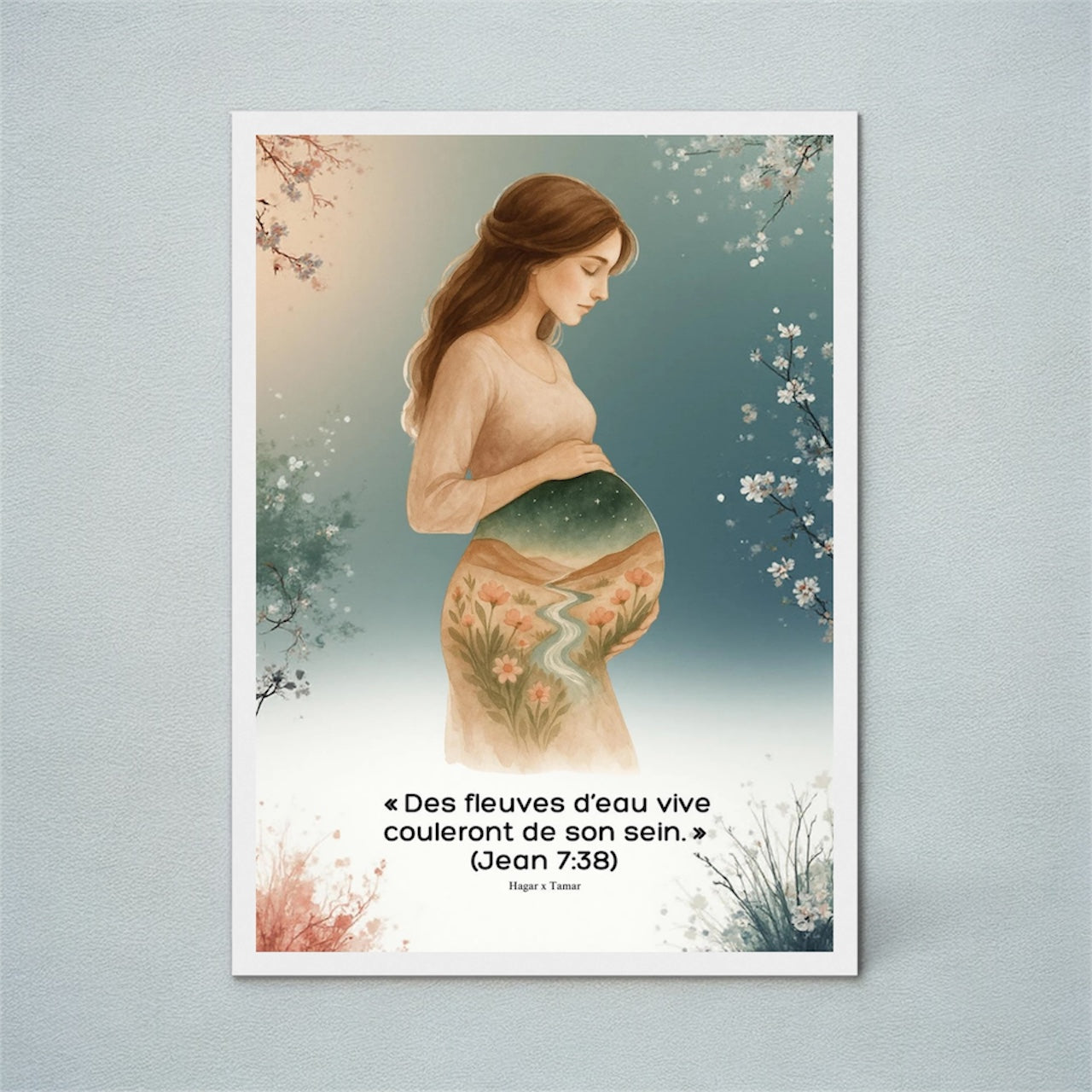 Poster biblique encadrée – Jean 7:38