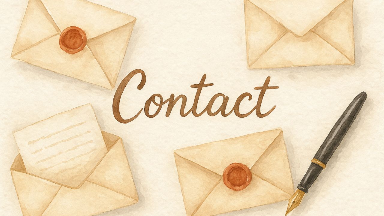 dessin aquarelle enveloppe et courrier 