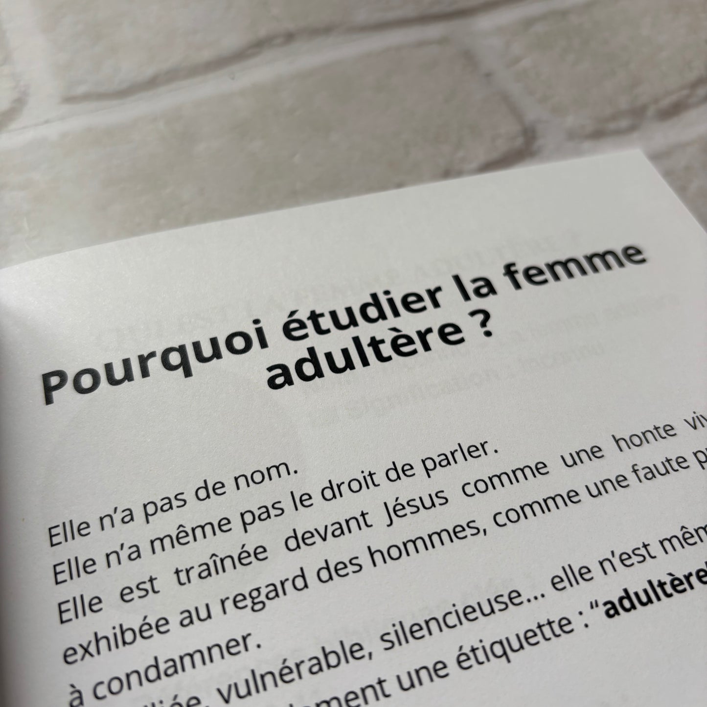 La femme adultère - Etude biblique pour se libérer de la honte