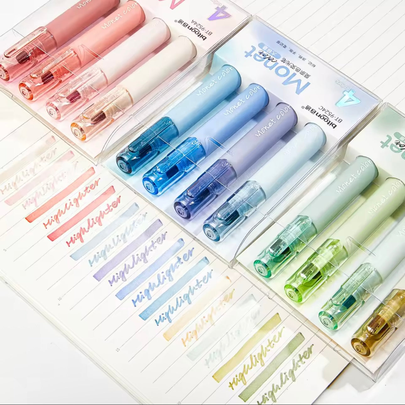 Pack de 4 surligneurs pastel